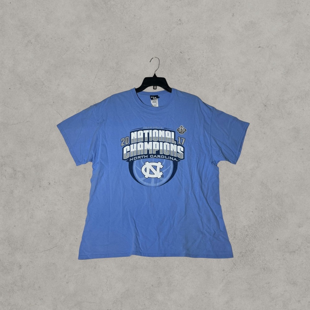 UNC North Carolina Tar Heels 2017 NCAA National Champions T-Shirt Blue XL